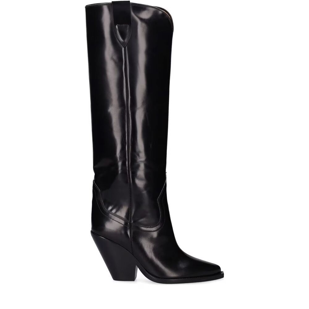 ISABEL MARANT 90mm Lomero Leather Tall Boots Size 37 - Picture 2 of 11